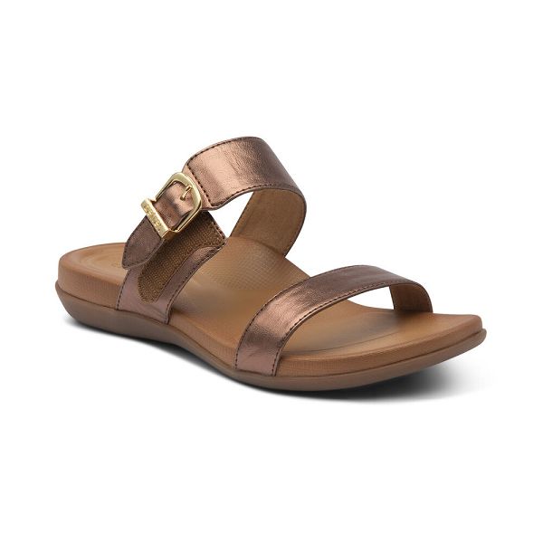 Aetrex Women's Mimi Water-Friendly Sandals - Bronze | USA CHBCX63